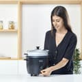 Miniatyrbild 4 av 11: riskokaren Black & Decker BXRC1800E Svart 1,8 L Vit Aluminium 700 W