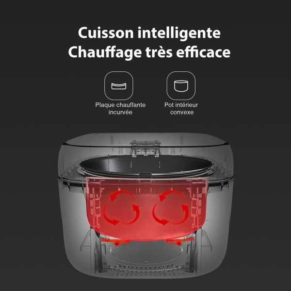 joyami riskokare mini riskokare - riskokare 1,6L 3,5 koppar non-stick inre, Xiaomi Home App manuell kontroll