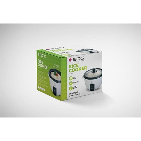 Riskskokare - ECG - RZ 060 - 0,6 L - Håll varm-funktion - Avtagbar non-stick skål - Glaslock - 300 W