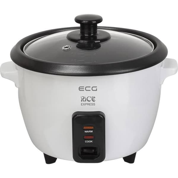 Riskskokare - ECG - RZ 060 - 0,6 L - Håll varm-funktion - Avtagbar non-stick skål - Glaslock - 300 W