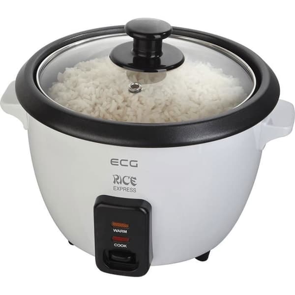 Riskskokare - ECG - RZ 060 - 0,6 L - Håll varm-funktion - Avtagbar non-stick skål - Glaslock - 300 W