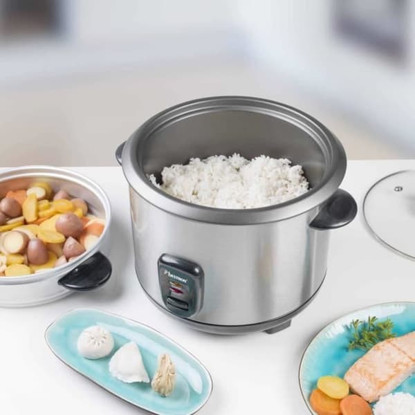 Bestron ARC180 riskokare - Rostfritt stål 1,8 L - 700 W - Håll varm funktion