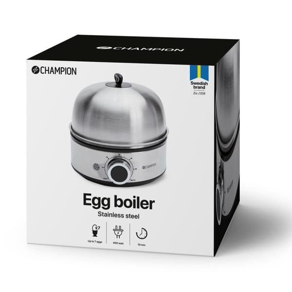 Champion Äggkokare Timer 7 Ägg EB600 Rostfri