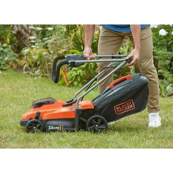 BLACK & DECKER Trådlös gräsklippare 33cm LITIUM 36V - 2,5 Ah - 1 batteri -1 laddare - 1 mulchlucka - BCMW3336L1-QW