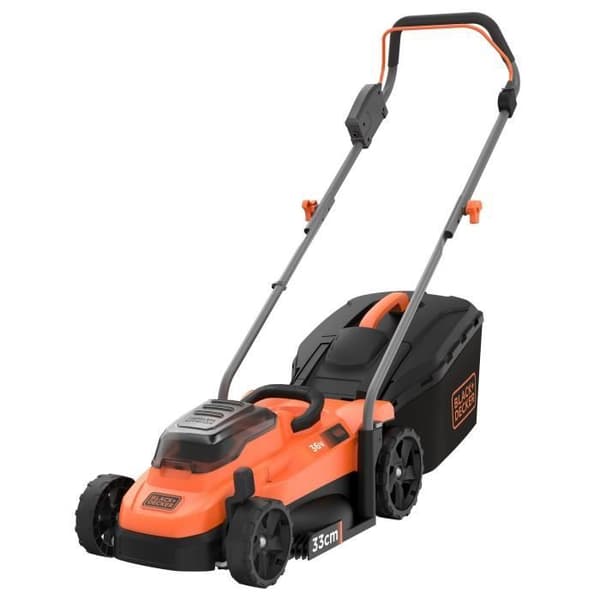 BLACK & DECKER Trådlös gräsklippare 33cm LITIUM 36V - 2,5 Ah - 1 batteri -1 laddare - 1 mulchlucka - BCMW3336L1-QW