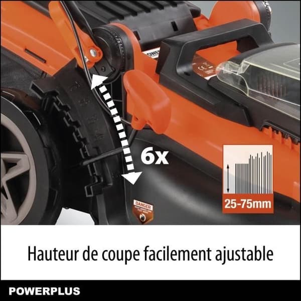 PowerPlus Dual Power Battery Lower Battery PowDPGLWS2 - 40 V Lawn Mower, 420 mm Ø, Batteri och laddare ingår