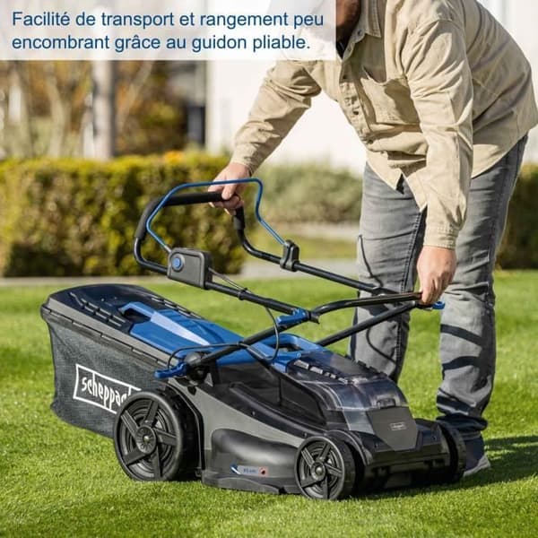 BC-MP430-X sladdlös gräsklippare - 43 cm klippning + mulching + uppsamling + justerbar höjd - SCHEPPACH 20V IXES - utan batteri eller laddare