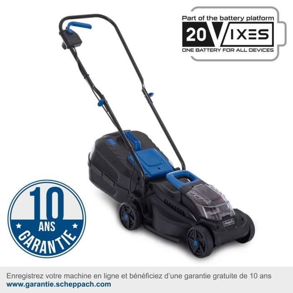 BC-MP320-X sladdlös gräsklippare - 32 cm klippning + mulching + uppsamling + justerbar höjd - SCHEPPACH 20V IXES - utan batteri eller laddare
