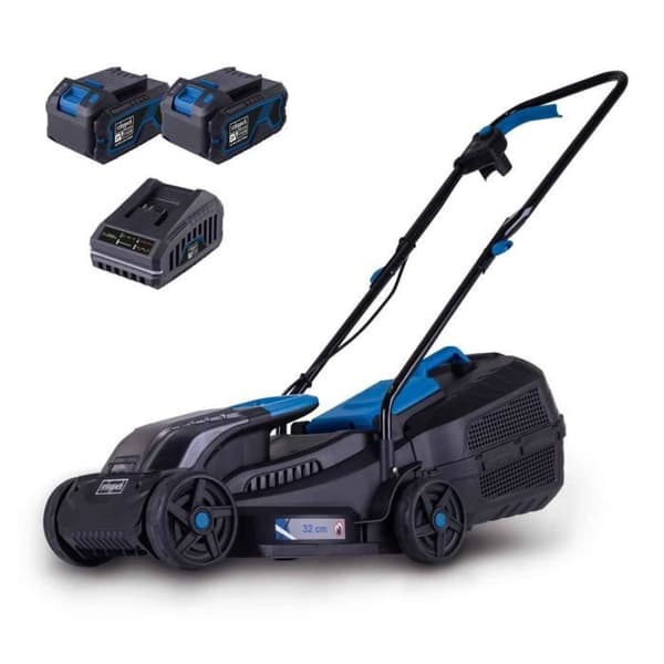 Sladdlös gräsklippare BC-MP320-X + batteriset 1x4Ah 1x2.4Ah - SCHEPPACH