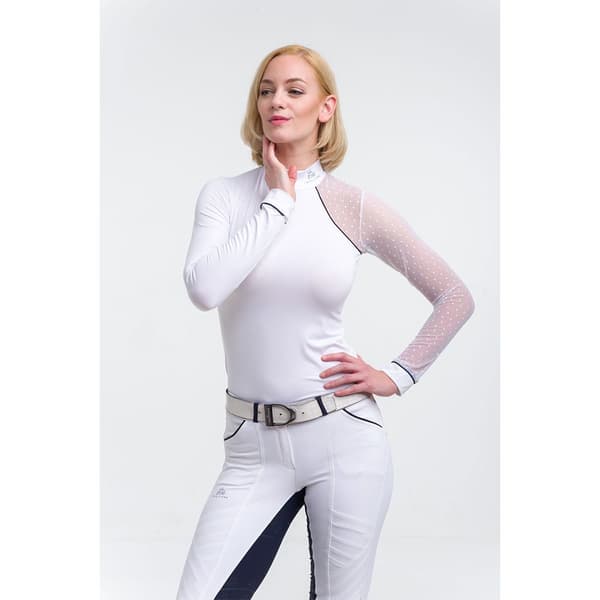 Cavalliera Langærmet T-shirt Modern Dame Hvid XL