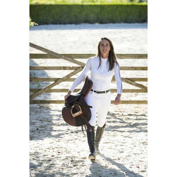 Equitheme Langærmet Polo Pekin Hvid L