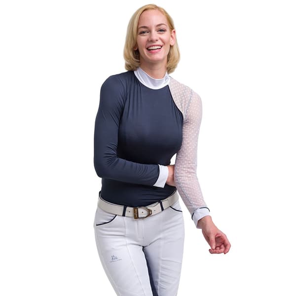 Cavalliera Langærmet T-shirt Modern Dame Blå S