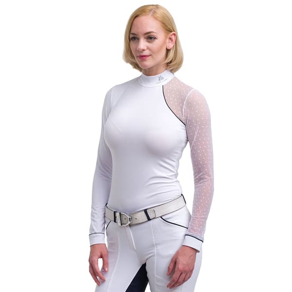 Cavalliera Langærmet T-shirt Modern Dame Hvid XS