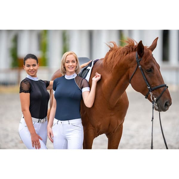Cavalliera Kortärmad T-shirt Modern Dame Blå S