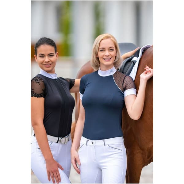 Cavalliera Kortærmet T-shirt Modern Dame Blå 2XL