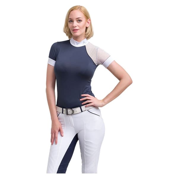 Cavalliera Kortærmet T-shirt Modern Dame Blå 2XL