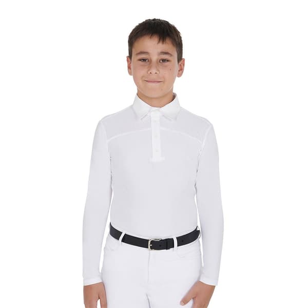 Equestro Langærmet Polo Etko00060 Jersey Buttons  14 Years