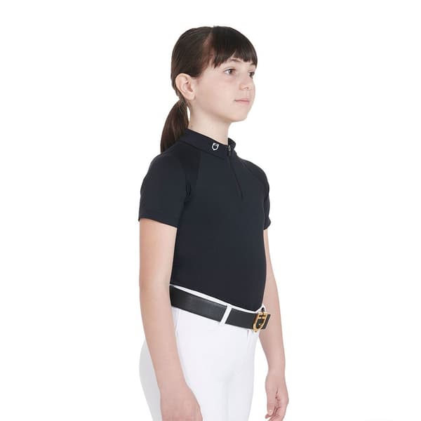 Equestro Kortärmad Polo Technical Training Zip  14 Years