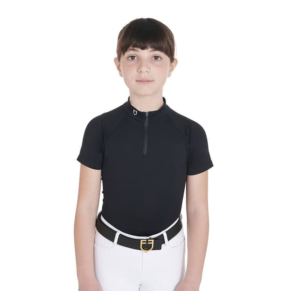 Equestro Kortärmad Polo Technical Training Zip  14 Years