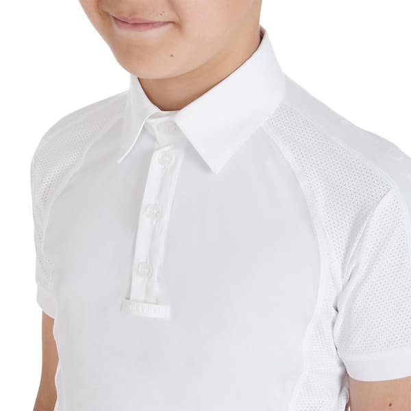 Equestro Kortärmad Polo Buttons 1/2 Mesh  14 Years