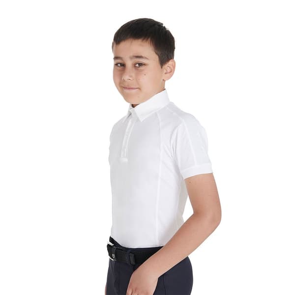 Equestro Kortärmad Polo Buttons 1/2 Mesh  14 Years