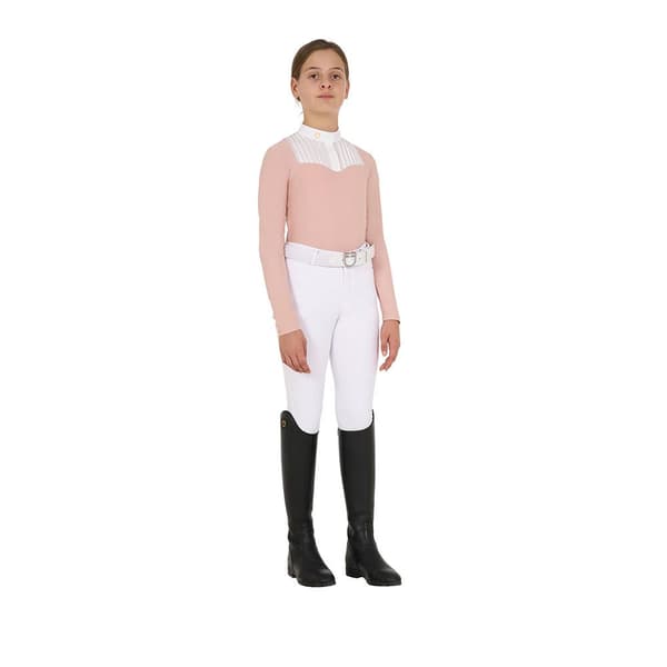Equestro Långärmad Piké Rhinestone Buttons  10 Years