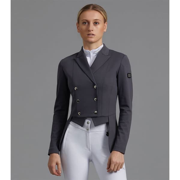 Premier Equine Capriole Short Tail Dressage Konkurrencejakke Grå 42