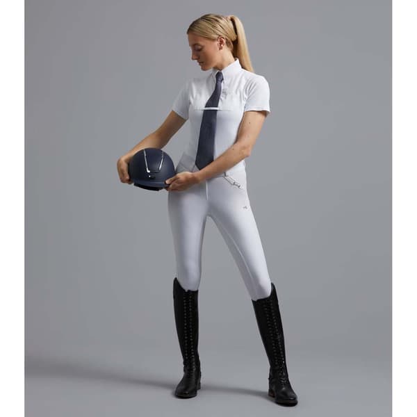 Premier Equine Delta Full Seat Gel Riding Byxor Vit 26
