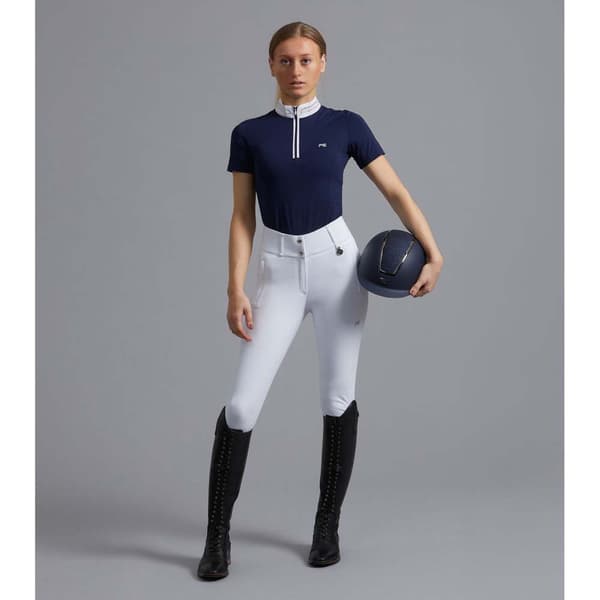 Premier Equine Maria Diamante Show Kortærmet Skjorte Blå 42