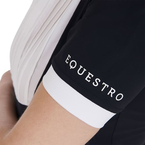 Equestro Fit Pleated Cotton Kortärmad Polotröja M