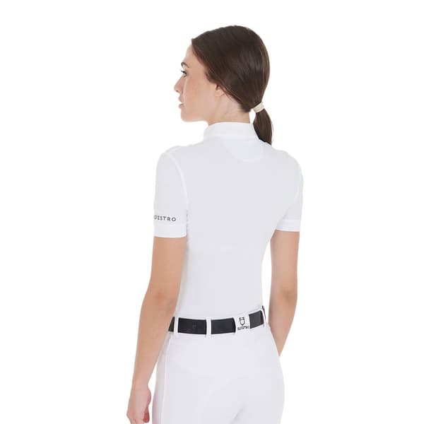 Equestro Fit Pleated Cotton Kortærmet Polo  M