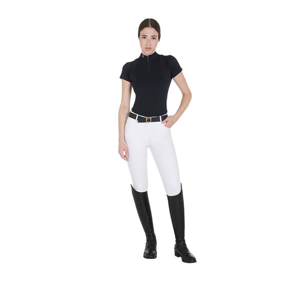 Equestro Technical Zip Kortärmad Polotröja XL