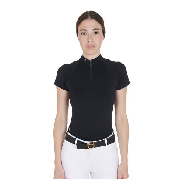 Equestro Technical Zip Kortærmet Polo  M
