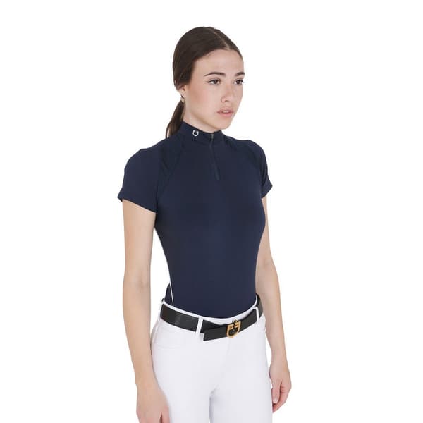 Equestro Technical Zip Kortærmet Polo  S