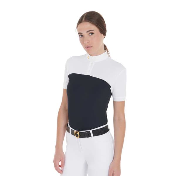 Equestro 1/2 Mesh Lyhythihainen Pikeepaita Valkoinen,Sininen XL