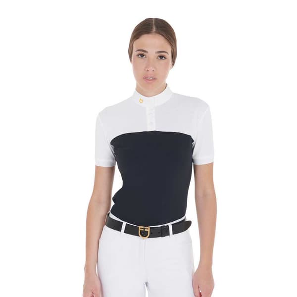 Equestro 1/2 Mesh Lyhythihainen Pikeepaita Valkoinen,Sininen XL