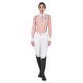 Miniatyrbillede 5 af 6: Equestro Mesh Insert Polo Med Lange ærmer Rosa S