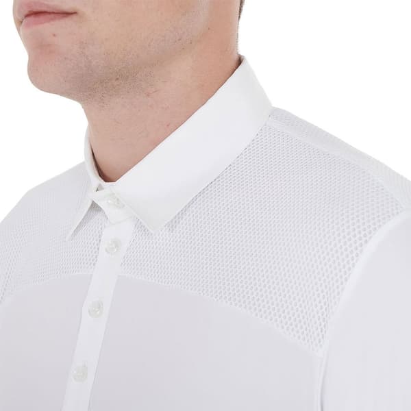 Equestro Jersey Buttons Pikétröja Med Lång ärm Vit XS