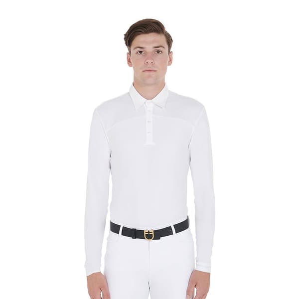 Equestro Jersey Buttons Pikétröja Med Lång ärm Vit XS
