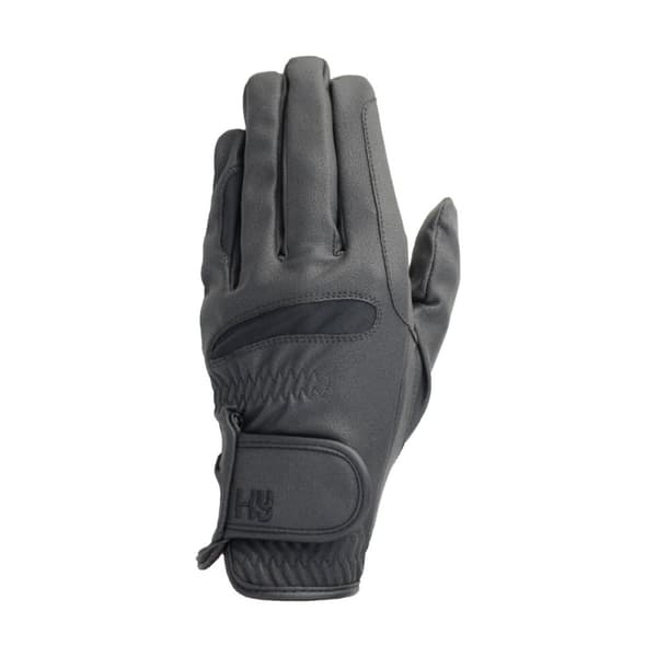 Hy5 Unisex voksen letvægts læder ridehandsker Black XL