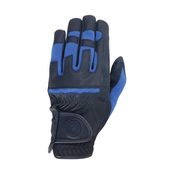 Hy Signature Emblem Riding Gloves Navy XS