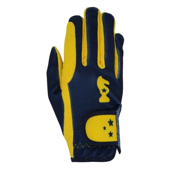 Little Rider Childrens/Kids Lancelot Riding Gloves Yellow/Navy XL