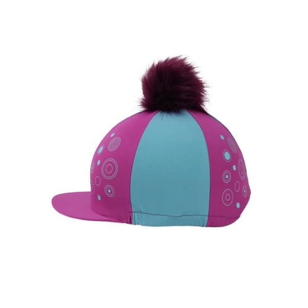 Hy DynaMizs Ecliptic Horse Riding Hat Cover Plum/Teal One Size