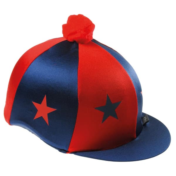Capz Starz & Pom Pom Motif Cap Cover Navy/Red One Size