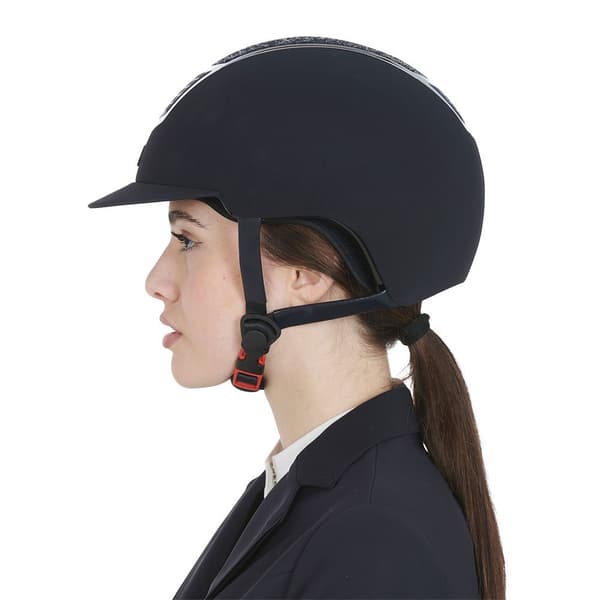Equestro Hjelm Modello Eclipse Stone Velvet Rowel Fitting  53-55 cm