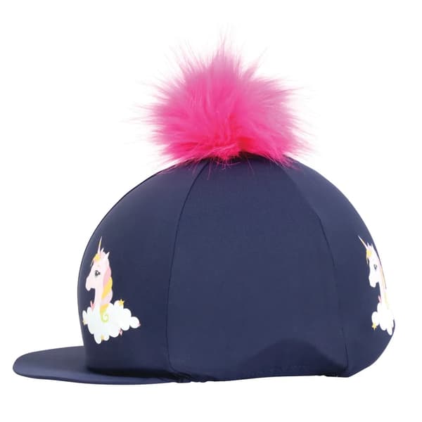 Little Rider Childrens/Kids Unicorn Hat Cover Navy/Pink One Size