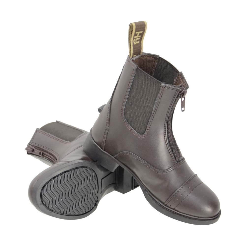HyLAND Vuxna York Synthetic Combi Leather Zip Jodhpur Boots