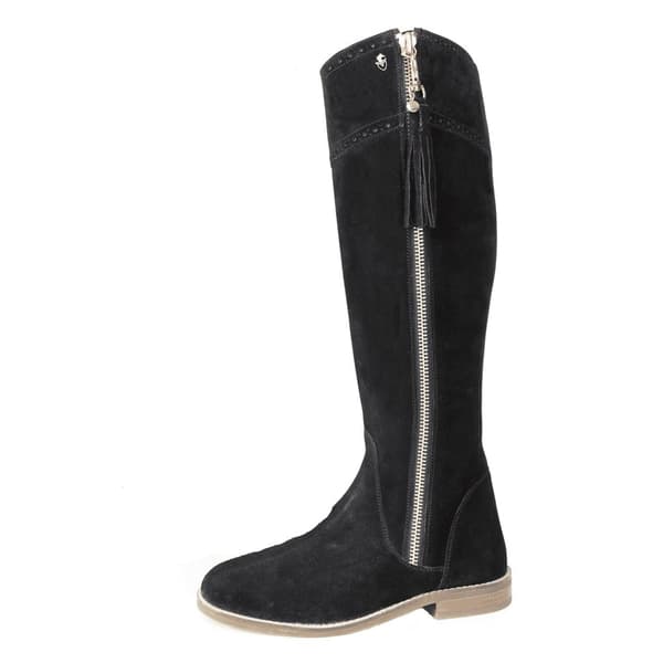 Moretta Womens/Ladies Arabella Leather Long Boots Black 4 UK Narrow