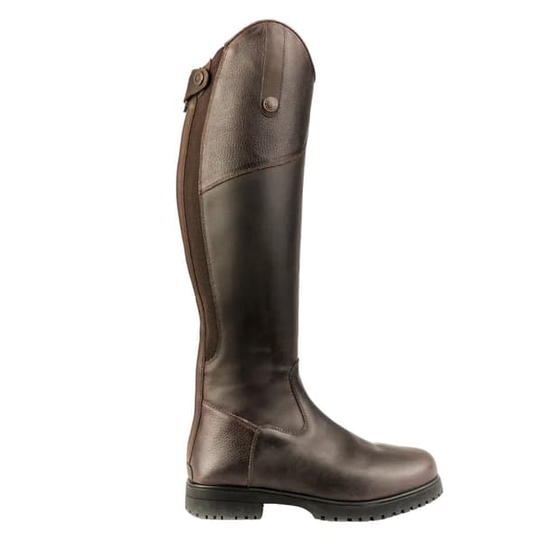 Moretta Childrens/Kids Ventura Leather Long Riding Boots Dark Brown 4 UK