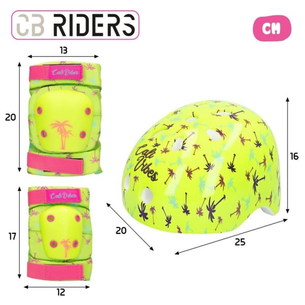 Urheilusuojasetti Colorbaby Neon Cali Vibes Keltainen (4 osaa)